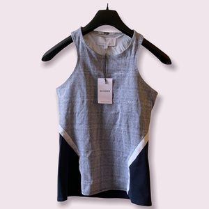 Heroine Sport Stretch Tank Top - Blue/White